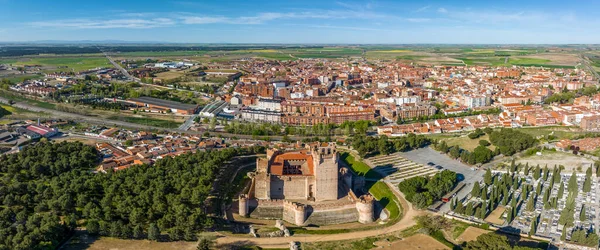 Veduta Panoramica Aerea Della Città Castello Medievale Mota Medina Del — Foto Stock