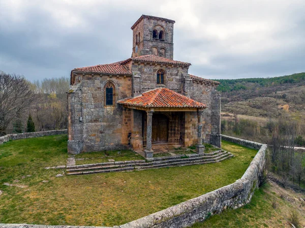 Церковь Сан Мартин Обиспо Харамильо Кемадо Красивый Город Испании Принадлежащий — стоковое фото