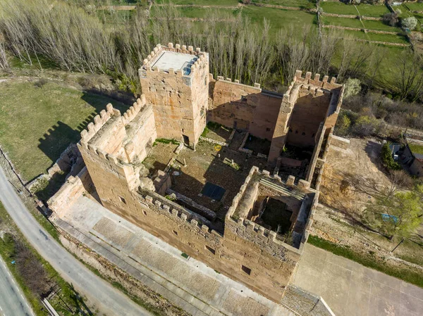 ソリアスペインの州のYanguasの中世の城 空中展望 — ストック写真
