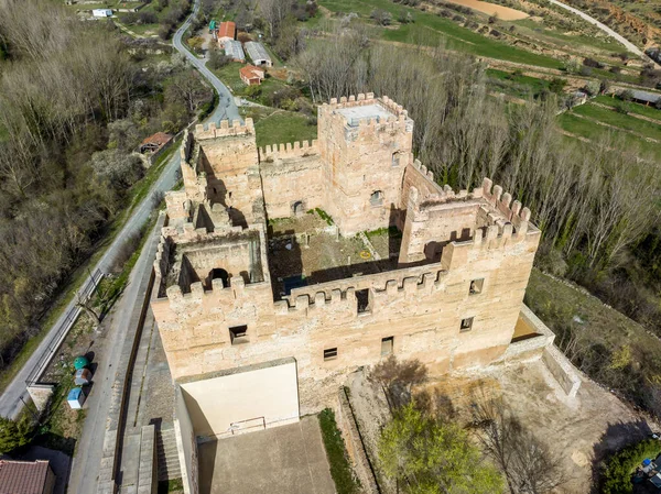 Castillo Medieval Yanguas Provincia Soria España Vista Superior Aérea —  Fotos de Stock