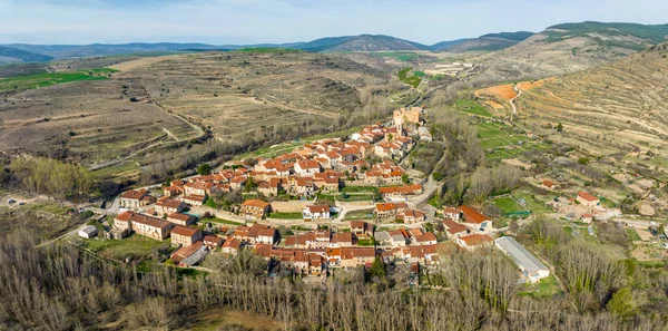 Panoramiczny Widok Lotu Ptaka Miasto Yanguas Prowincja Soria Hiszpania — Zdjęcie stockowe