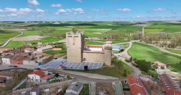 Castle Communards Torrelobaton Valladolid Spain Declared Historical Heritage 1949 — Stock Video