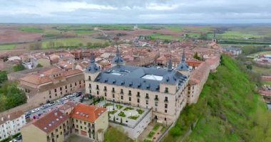 Lerma Burgos bölgesinin panoramik hava görüntüsü İspanya