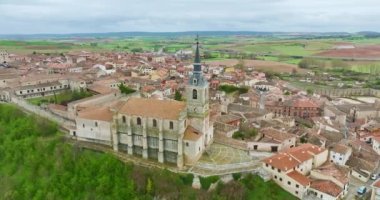 Lerma Burgos bölgesinin panoramik hava görüntüsü İspanya