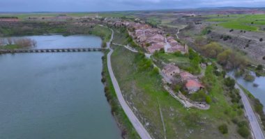 İspanya 'nın Segovia bölgesinin panoramik hava manzarası