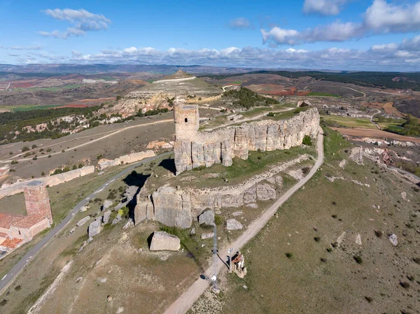 Torre Homenaje Castelo Atienza Fortaleza Medieval Século Xii Rota Cid — Fotografia de Stock