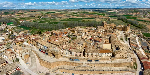 Panoramatický Letecký Pohled Monteagudo Las Vicarias Historické Město Provincii Soria — Stock fotografie
