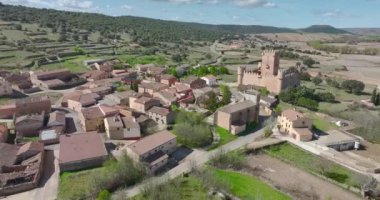 General view of Guijosa, in the province of Soria, judicial district of El Burgo de Osma, Autonomous Community of Castilla y Leon, Spain. it belongs to the municipality of Espeja de San Marcelino.