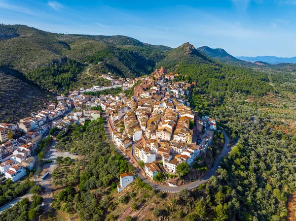 Panoramiczny Widok Vilafames Castellon Wymienione Jako Piękne Miasta Hiszpanii Widok — Zdjęcie stockowe