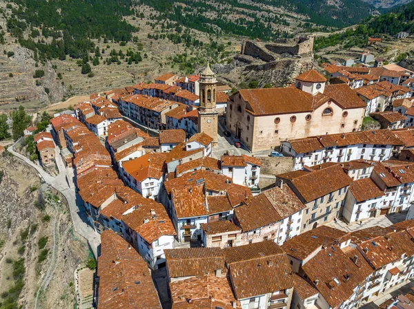 Kościół Niepokalanego Linares Mora Prowincji Teruel Wymienione Jako Piękne Miasta — Zdjęcie stockowe