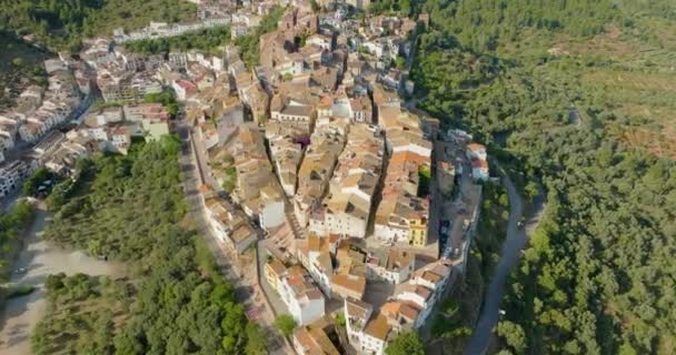 Légi Panorámás Kilátás Vilafames Castellon Felsorolt Gyönyörű Városok Spanyolország — Stock videók