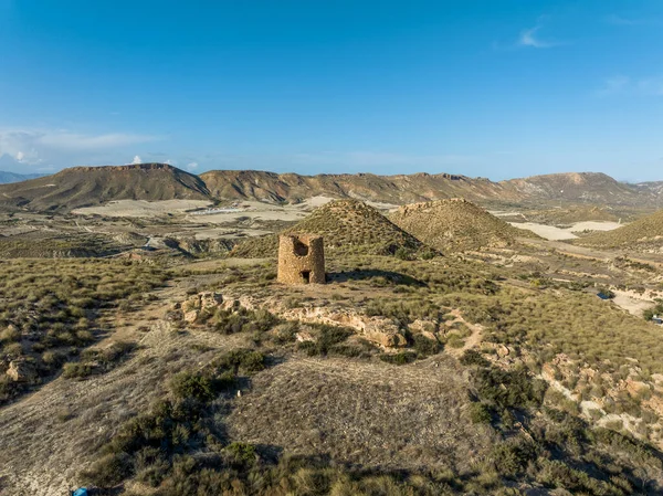 Windmolen Oude Wachttoren Lucainena Torres Provincie Almeria Vermeld Als Prachtige — Stockfoto