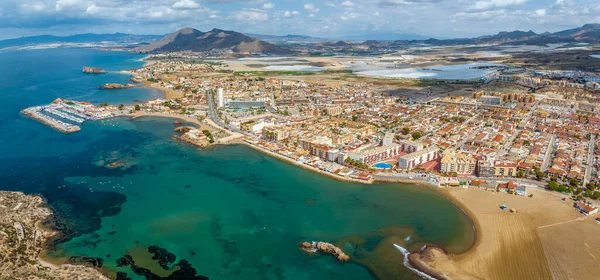 Panoramiczny Widok Lotu Ptaka Mazarron Puerto Prowincja Murcia Hiszpania — Zdjęcie stockowe