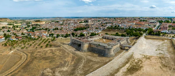 Panoramic Aerial View Medieval Castle Chinchon Province Madrid Cataloged Beautiful — Stock Photo, Image