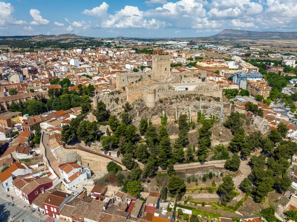Panoramiczny Widok Lotu Ptaka Miasto Almansa Prowincji Albacete Castilla Mancha — Zdjęcie stockowe