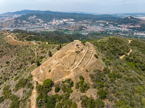 Puig Castellar Ιβηρικός Οικισμός Που Βρίσκεται Στο Parc Serralada Marina — Φωτογραφία Αρχείου