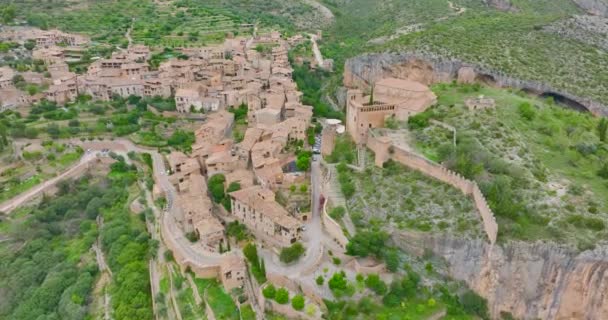 Alquezar Historisches Dorf Huesca Aragon Spanien Einst Eine Maurische Festung — Stockvideo