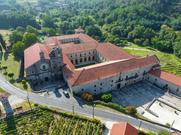 位于西班牙加利西亚Orense省Leiro市的San Clodio Leiro Del Ribeiro或Ribadavia修道院 图库图片