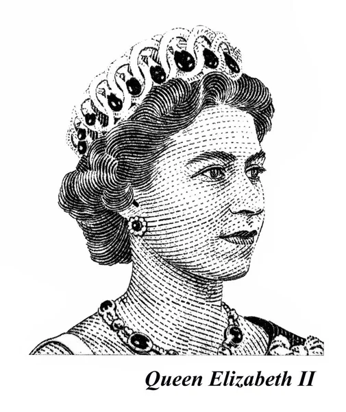 Австралия Circa 1959 Почтовая Марка Австралии Изображением Портрета Королевы Елизаветы Стоковое Фото