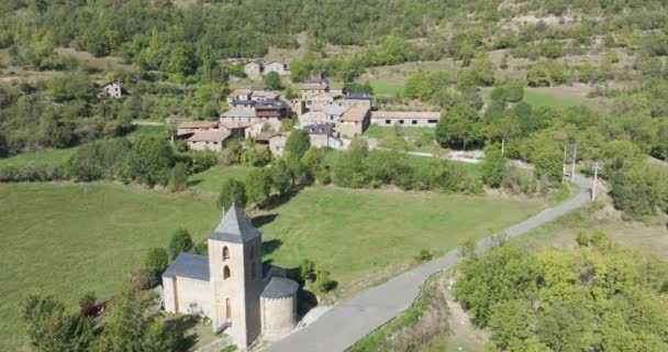 Coll Panorama Luftaufnahme Vall Boi Lleida Katalonien Spanien — Stockvideo
