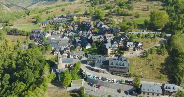 Prowincja Arties Lleida Dolinie Aran Wybrała Jedno Najpiękniejszych Miast Hiszpanii — Wideo stockowe