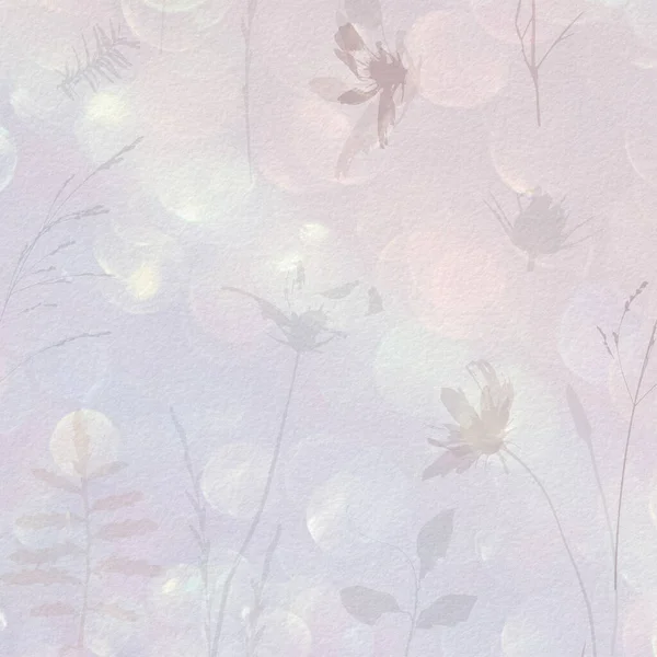 Shimmer Fond Esthétique Violet Holographique Avec Des Fleurs Sur Une — Photo