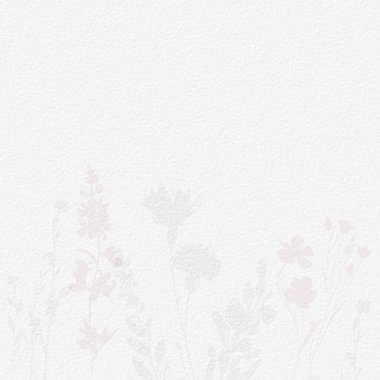 Narin suluboya çayır çiçekleri, botanik dijital kağıt, yumuşak, çıplak bej tonlarda çiçek arkaplanı. Beyaz organik kağıt dokusunda nötr zarif desen