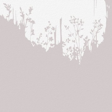 Narin, suluboya, botanik dijital kağıt, çiçek arkaplanı, yumuşak, basit, çıplak bej renkler. Beyaz organik kağıt dokusunda nötr zarif desen