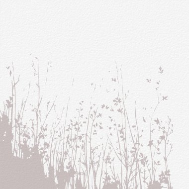 Narin, suluboya, botanik dijital kağıt, çiçek arkaplanı, yumuşak, basit, çıplak bej renkler. Beyaz organik kağıt dokusunda nötr zarif desen