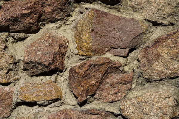 Vrijmetselarij Fragment Van Een Muur Van Een Groot Graniet — Stockfoto