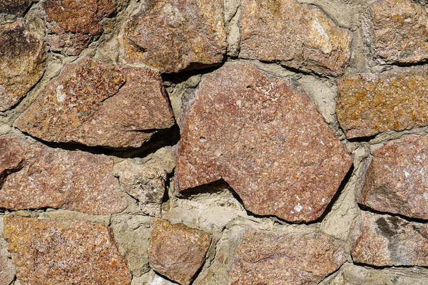 Masonry Fragment Wall Large Stone Close — Stock Photo, Image