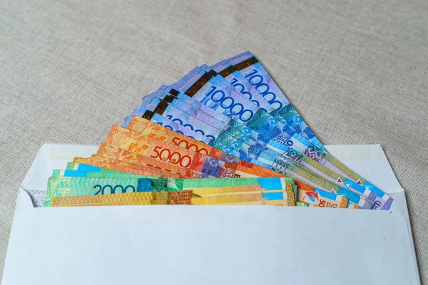 Paper Money Envelope Lies Table — Stock Photo, Image