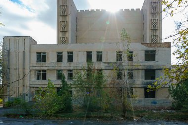 Abandoned building of the Palace of Culture.