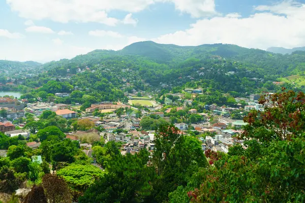 Top View City Green Hills Kandy City Sri Lanka — Stock Photo, Image
