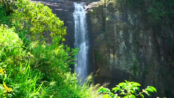 Paisagem Cachoeira Montanhas Floresta Tropical Selva — Vídeo de Stock