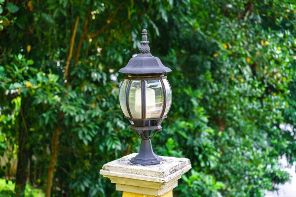 Classic Street Lamp Concrete Pillar — Stock Photo, Image