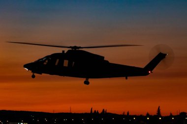 ARMILLA, GRANADA, SPAIN-OCT 04: Helikopter Sikorsky S-76C Ala 78 Ekim 2018, Armilla, Granada, İspanya