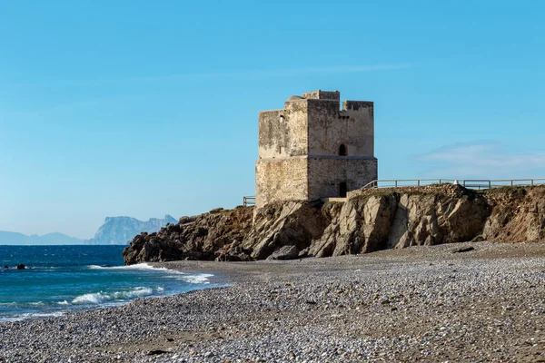 Strand Van Torre Sal Toren Van Het Zout Casares Malaga — Stockfoto