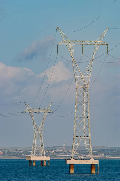 Metallic Structure Transmission Electric Current — Stock Photo, Image
