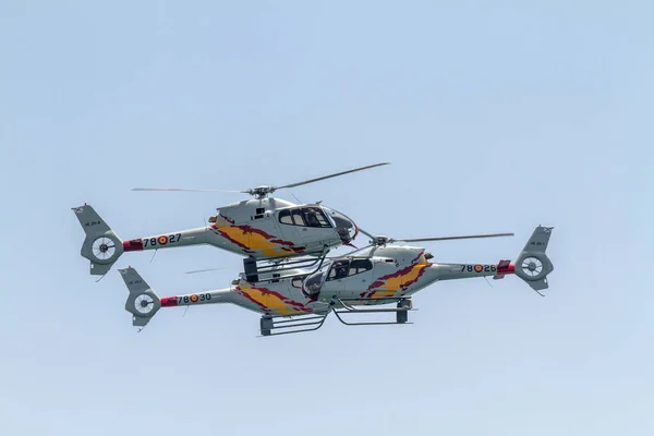 Torre Del Mar Malaga Spanje Jul Patrulla Aspa Helikopter Eurocopter — Stockfoto