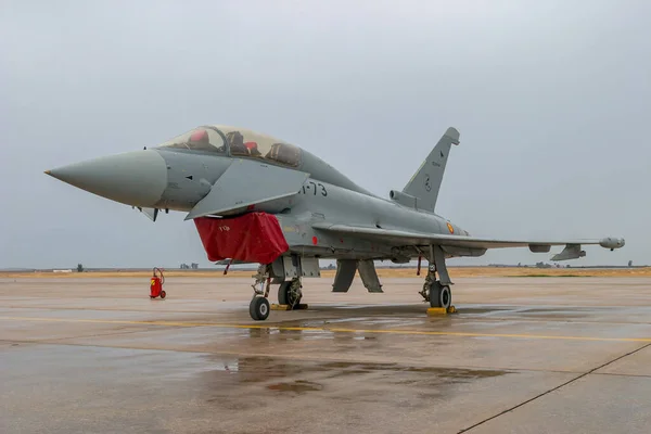 Морон Фронтера Испания Окт Самолеты Eurofighter Принимают Участие Выставке День — стоковое фото