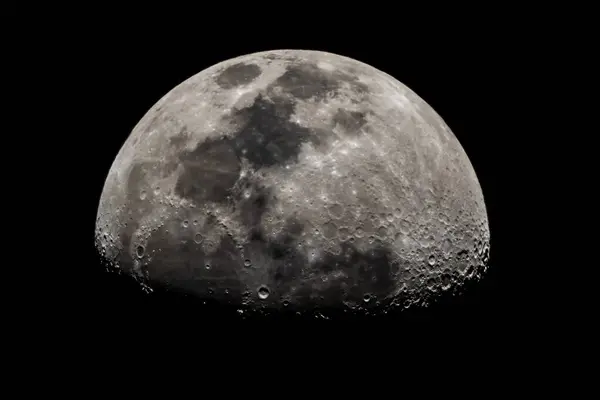 Moon Closeup Showing Details Lunar Surface March 2019 — Stock Photo, Image