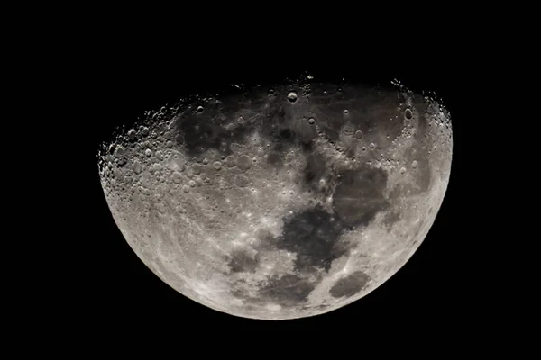 月球特写显示月球表面的细节 2019年3月16日 — 图库照片
