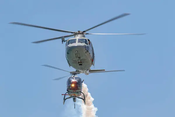 Torre Del Mar Malaga Spanien Jul Patrulla Aspa Och Helikopter — Stockfoto