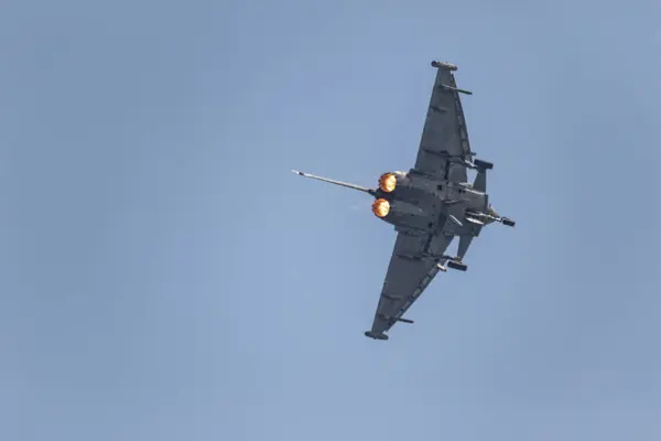 德尔马尔 Malaga Spain Jul 欧洲战斗机台风C 16参加了2019年7月14日在西班牙马拉加托雷德尔马尔举行的第4届航展 — 图库照片