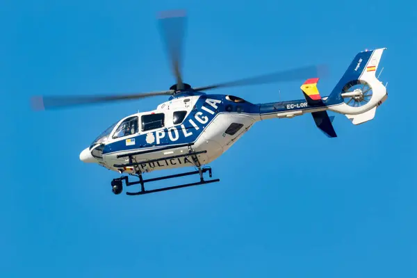 Torre Del Mar Malaga España Jul Helicóptero Eurocopter 135 Policía — Foto de Stock