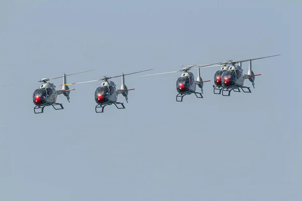 Malaga Spanya Mayıs Patrulla Aspa Helikopterleri Spanya Nın Malaga Şehrinde — Stok fotoğraf