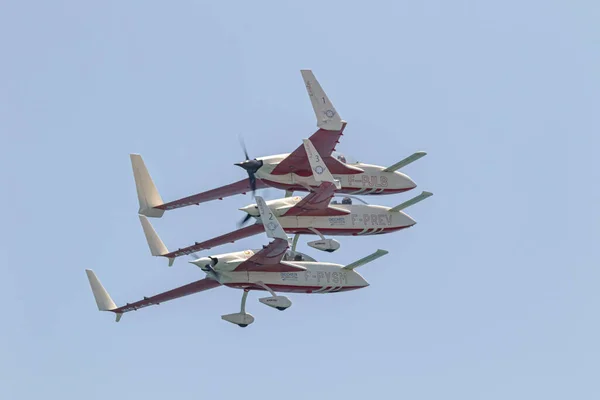 トレデルマール マラガ スパニン ジュール14 2019年7月14日にスペイン マラガ マルで開催された第4回トレ マーの展覧会に参加するパトロシル レヴァの航空機 ストックフォト
