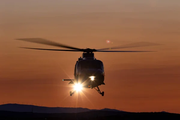 Armilla Granada España Octubre Helicóptero Sikorsky 76C Participando Noche Observación Fotos De Stock