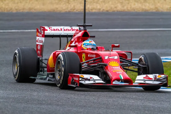 Jerez Frontera Spanien Jan Fernando Alonso Von Scuderia Ferrari Rast — Stockfoto
